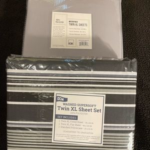 Two microfiber sheet 3 piece sets twin XL
